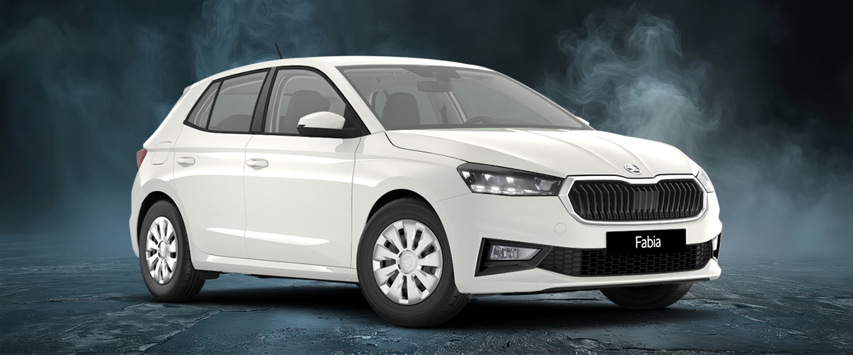 zu sehen: Skoda Fabia in weiss