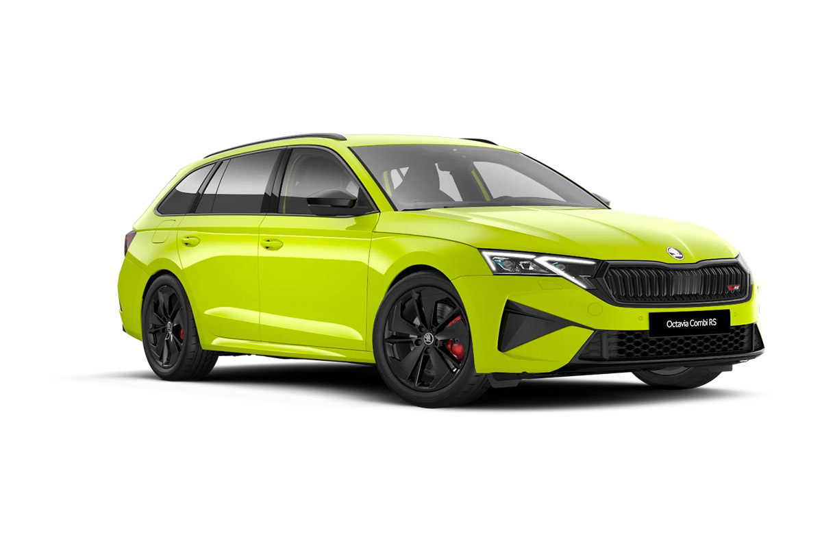 Bild von einnem grünen Skoda Octavia RS