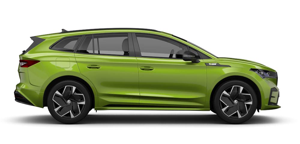Seitliche Ansicht des Škoda Enyaq RS